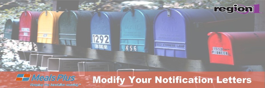 Student Eligibility -- Modify Your Notification Letters